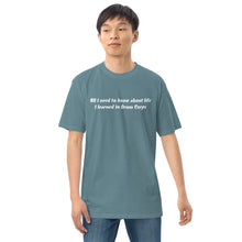 Load image into Gallery viewer, All I Need To Know Drum Corps | Men’s premium heavyweight tee
