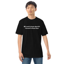 Load image into Gallery viewer, All I Need To Know Drum Corps | Men’s premium heavyweight tee
