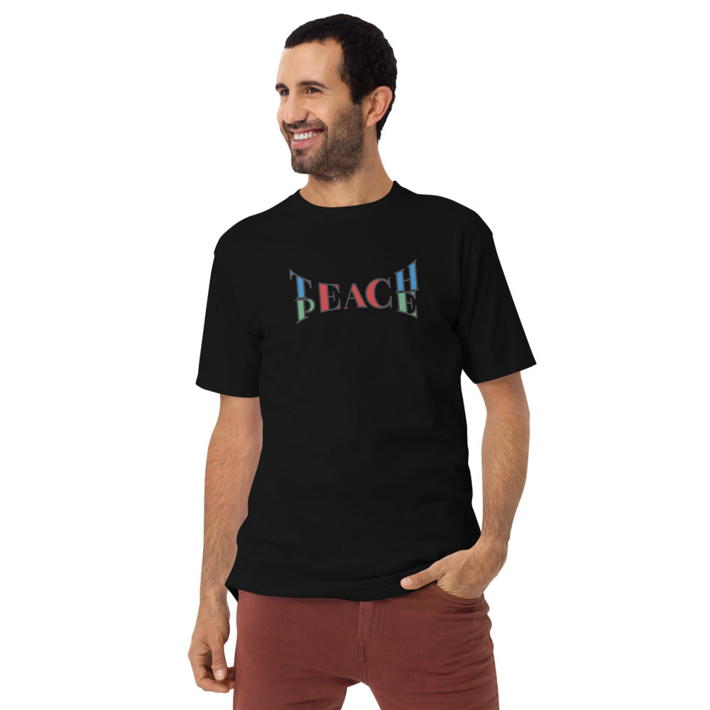 Teach Peace - Color | Men’s premium heavyweight tee