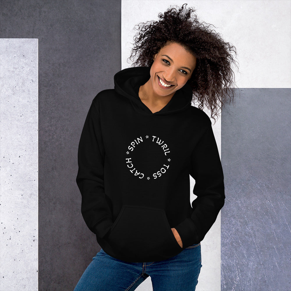 SPIN • TWIRL • TOSS • CATCH | Unisex Hoodie