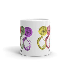 Load image into Gallery viewer, Tuba Love Mug - Ceramic White glossy Tuba mug
