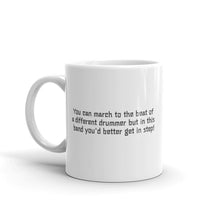 Load image into Gallery viewer, A Different Drummer | White glossy mug
