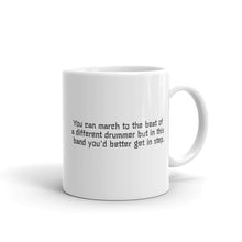 Load image into Gallery viewer, A Different Drummer | White glossy mug
