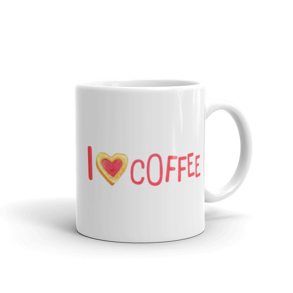 I Love Coffee Mug | White glossy mug