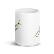 Load image into Gallery viewer, The Trumpet Mug - White glossy Ceramic mug
