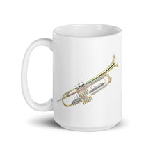 Load image into Gallery viewer, The Trumpet Mug - White glossy Ceramic mug
