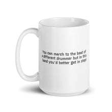 Load image into Gallery viewer, A Different Drummer | White glossy mug
