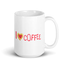 Load image into Gallery viewer, I Love Coffee Mug | White glossy mug
