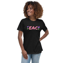 Load image into Gallery viewer, Teach Peace - Pastel | Women&#39;s Relaxed T-Shirt
