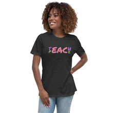 Load image into Gallery viewer, Teach Peace - Pastel | Women&#39;s Relaxed T-Shirt
