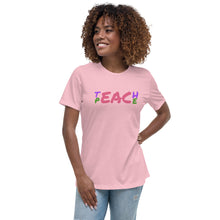 Load image into Gallery viewer, Teach Peace - Pastel | Women&#39;s Relaxed T-Shirt
